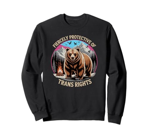 Fiercely Protective of Trans Rights – Mama Papa Ally Bear Sweatshirt Fiercely Protective of Trans Rights – Mama Papa Ally Bear Sweatshirt von The Best Pride Merch