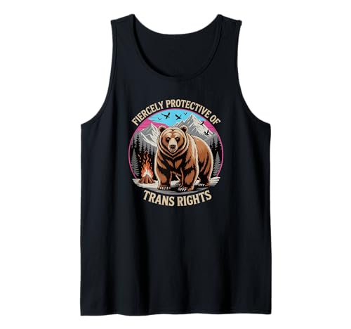 Fiercely Protective of Trans Rights – Mama Papa Ally Bear Tank Top Fiercely Protective of Trans Rights – Mama Papa Ally Bear Tank Top von The Best Pride Merch