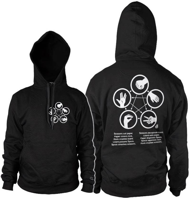 The Big Bang Theory Hoodie Sheldon's Rock-Paper-Scissors-Lizard Game Hoodie von The Big Bang Theory