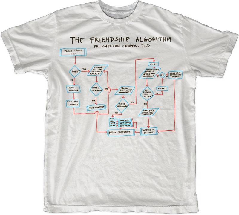 The Big Bang Theory T-Shirt The Friendship Algorithm Big Tall T-Shirt von The Big Bang Theory
