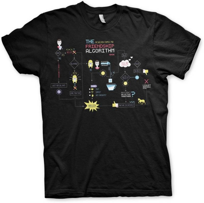 The Big Bang Theory T-Shirt The Friendship Minions Algorithm Big Tall T-Shirt von The Big Bang Theory