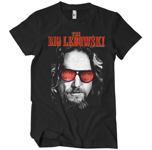 The Big Lebowski Offizielles Lizenzprodukt Dude In Shades Herren-T-Shirt (Schwarz), X-Large von The Big Lebowski