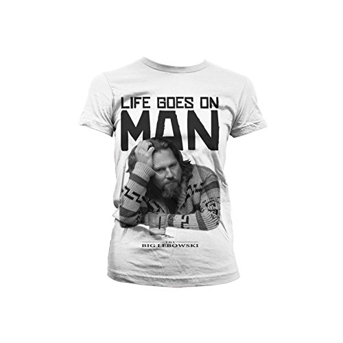 The Big Lebowski T Shirt Life Goes On Man Nue offiziell damen Skinny Fit Weiß The Big Lebowski T Shirt Life Goes On Man Nue offiziell damen Skinny Fit Weiß von The Big Lebowski