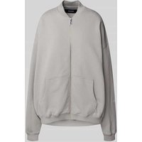 The Black Palms Oversized Sweatjacke mit Reißverschluss in Graphit, Größe L von The Black Palms