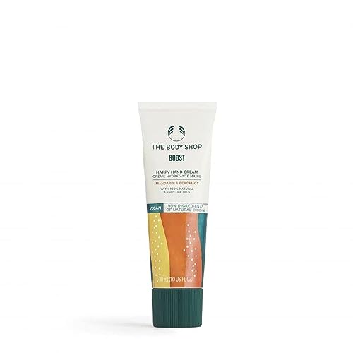 The Body Shop Hand Cream - BOOST Mandarin & Bergamot 100% Natural Essential Oils 30ml von The Body Shop