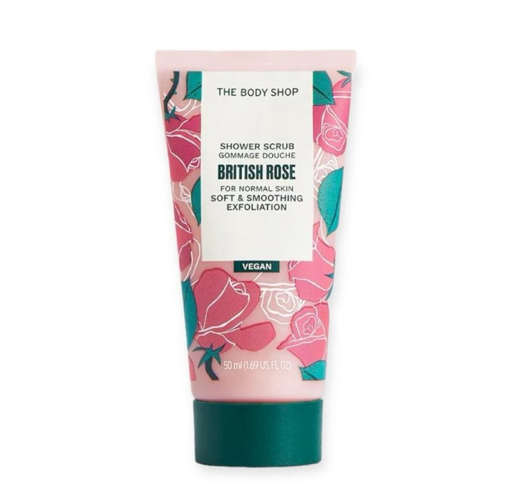 The Body Shop Körperpeeling British Rose Smoothing Shower Scrub (Duschpeeling) - Inhalt: 50 ml von The Body Shop