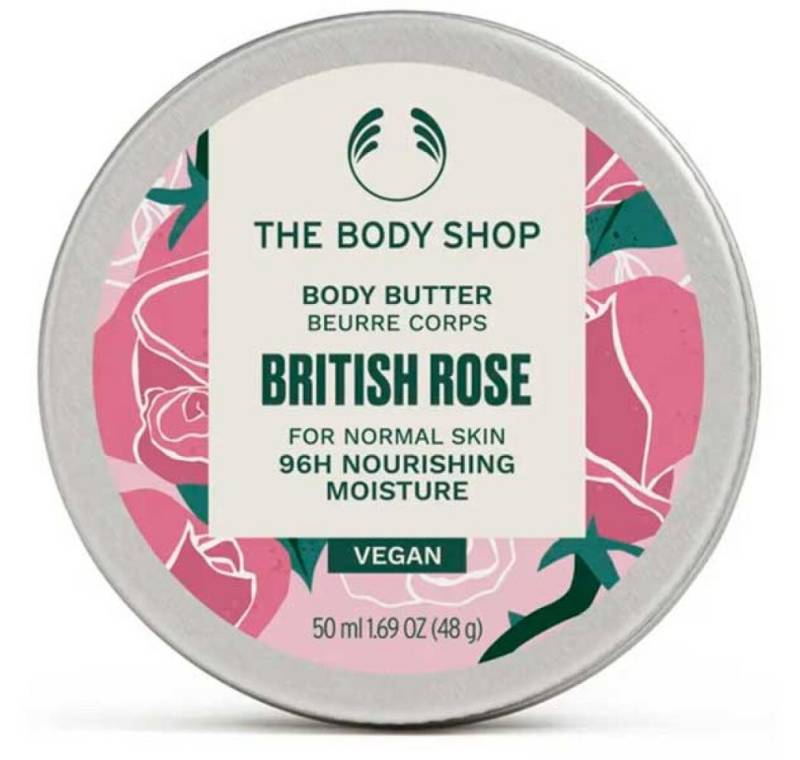 The Body Shop Körperpflegemittel Körperbutter für normale Haut British Rose (Körperbutter) 50 ml von The Body Shop