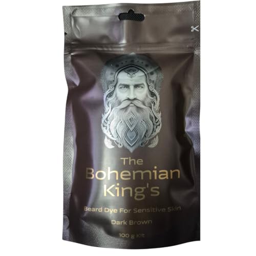 Bohemian King's Beard Dye for Men – Dark Brown | Organic, PPD-Free, Ammonia-Free | Gentle Beard Colour for Sensitive Skin | Natural, Plant-Based Formula Bohemian King's Beard Dye for Men – Dark Brown | Organic, PPD-Free, Ammonia-Free | Gentle Beard Colour for Sensitive Skin | Natural, Plant-Based Formula von The Bohemian King's