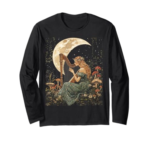 Dark Cottagecore Goblincore Grunge Fairycore Damen Langarmshirt von The Boho Goth Fairy