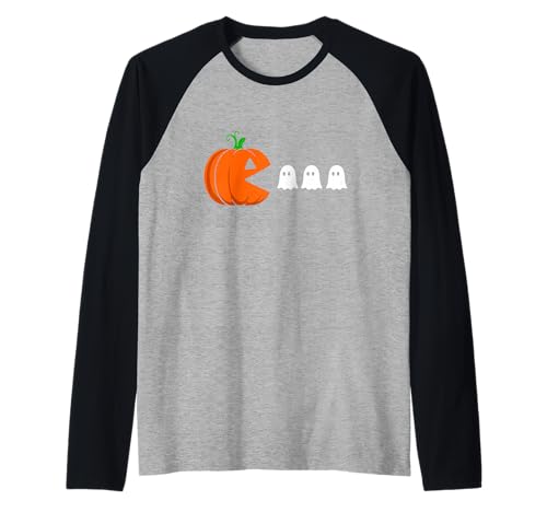 Lustiger Halloween-Kürbis-ESS-Geister Gamer Kinder Teens Raglan Lustiger Halloween-Kürbis-ESS-Geister Gamer Kinder Teens Raglan von The BooBuddies Family Place