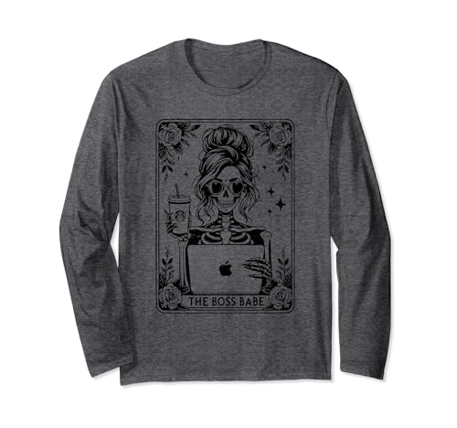 The Boss Babe Tarotkarte Witchy Vibes Girl Langarmshirt von The Boss Babe Tarot Card Witchy Vibes Girl