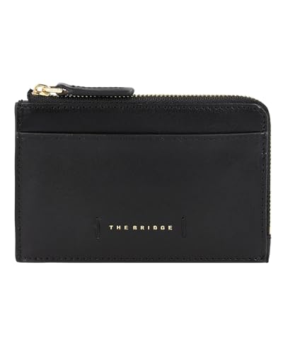 The Bridge Kartenhalter Münztasche Zentral Reißverschluss Leder Schwarz Unisex, Schwarz , Taglia Unica von The Bridge