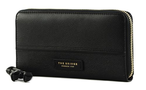 The Bridge Large Zip Around Wallet Nero ABB. ORO von The Bridge