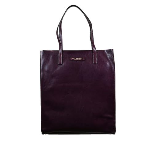 The Bridge Mirra Shopper Schultertasche Damen Uni, grape, Einheitsgröße von The Bridge