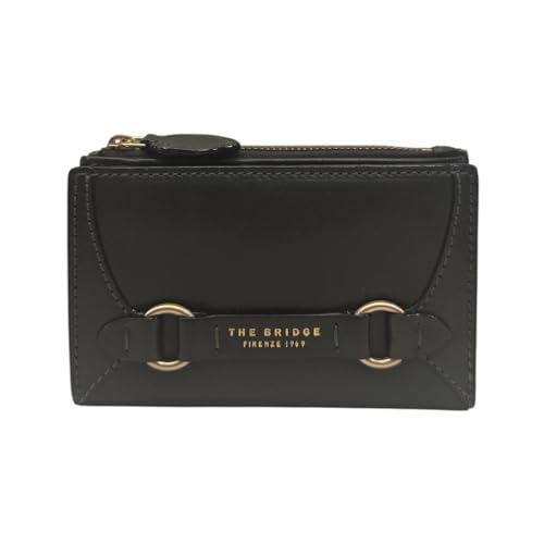 The Bridge Tirolo Isabella Linie Geldbörse mit Reißverschluss und Clip für Damen, grün, Taglia Unica von The Bridge