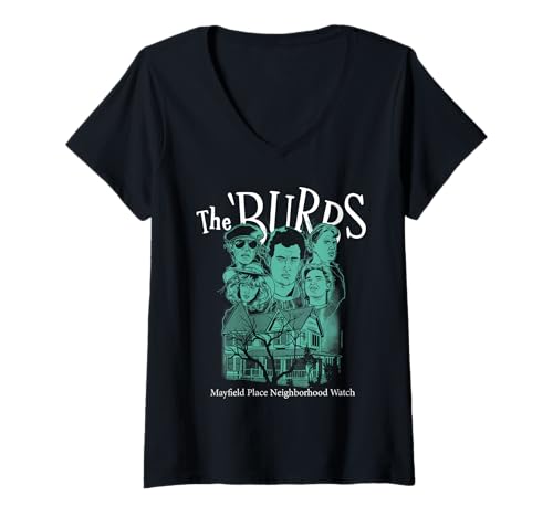 Damen The ’Burbs Mayfield Place Neighborhood Watch T-Shirt mit V-Ausschnitt Damen The ’Burbs Mayfield Place Neighborhood Watch T-Shirt mit V-Ausschnitt von The ’Burbs