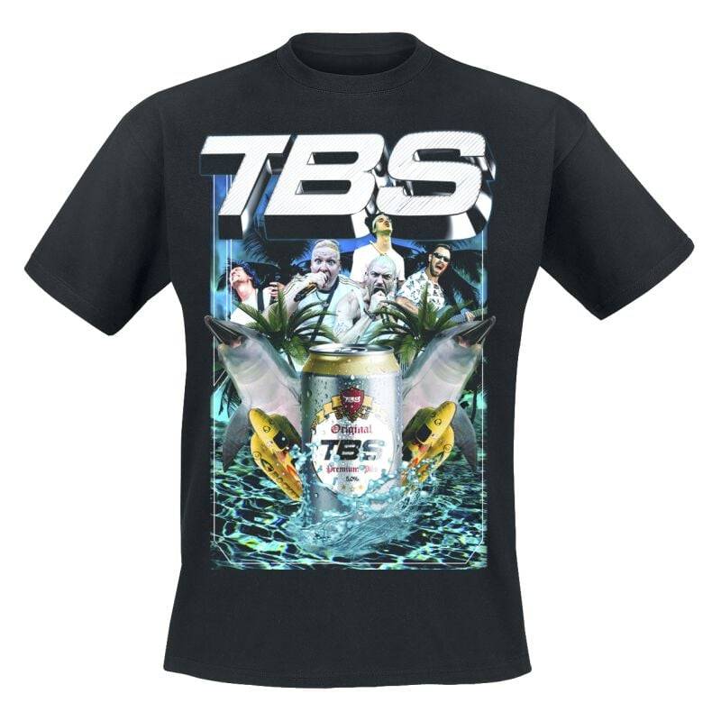 The Butcher Sisters Absoluter Delfin-Irrsinn T-Shirt schwarz in XL von The Butcher Sisters