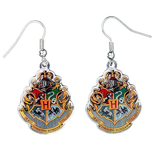Harry Potter Ohrringe Hogwarts Wappen Länge 4,5cm Schmuck verzinkt von Primafila Store