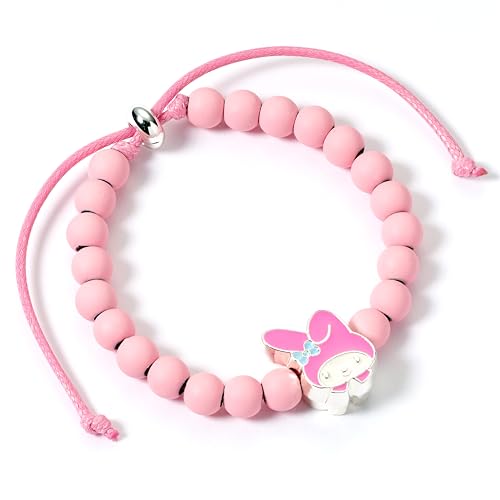 The Carat Shop Hello Kitty Armband mit rosa Perlen und My Melody Charm von The Carat Shop