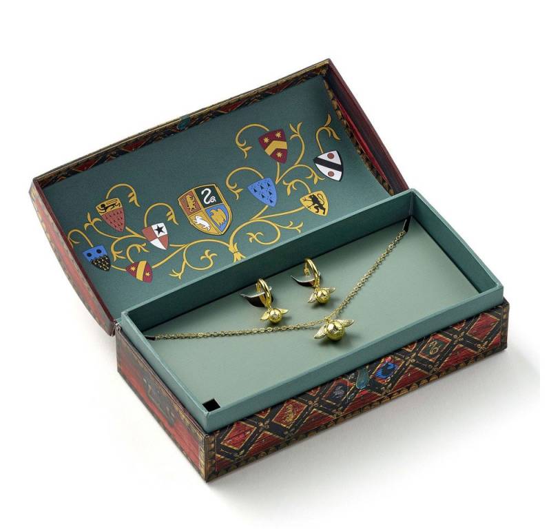 The Carat Shop Ohrring-Set Harry Potter: Quidditch Golden Snitch Halskette und Ohrringe Geschenks von The Carat Shop
