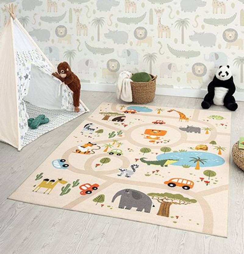 the carpet Teppich "Happy Life" rechteckig 4 mm Höhe Life Kinderzimmer Teppich Spielteppich pflegeleicht von The Carpet