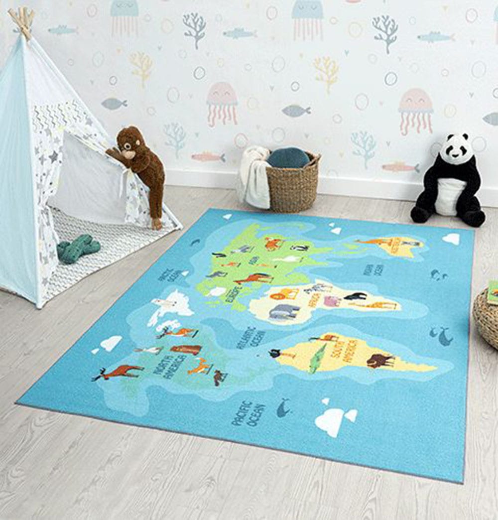 the carpet Teppich "Happy Life" rechteckig 4 mm Höhe Life Kinderzimmer Teppich Spielteppich pflegeleicht von The Carpet