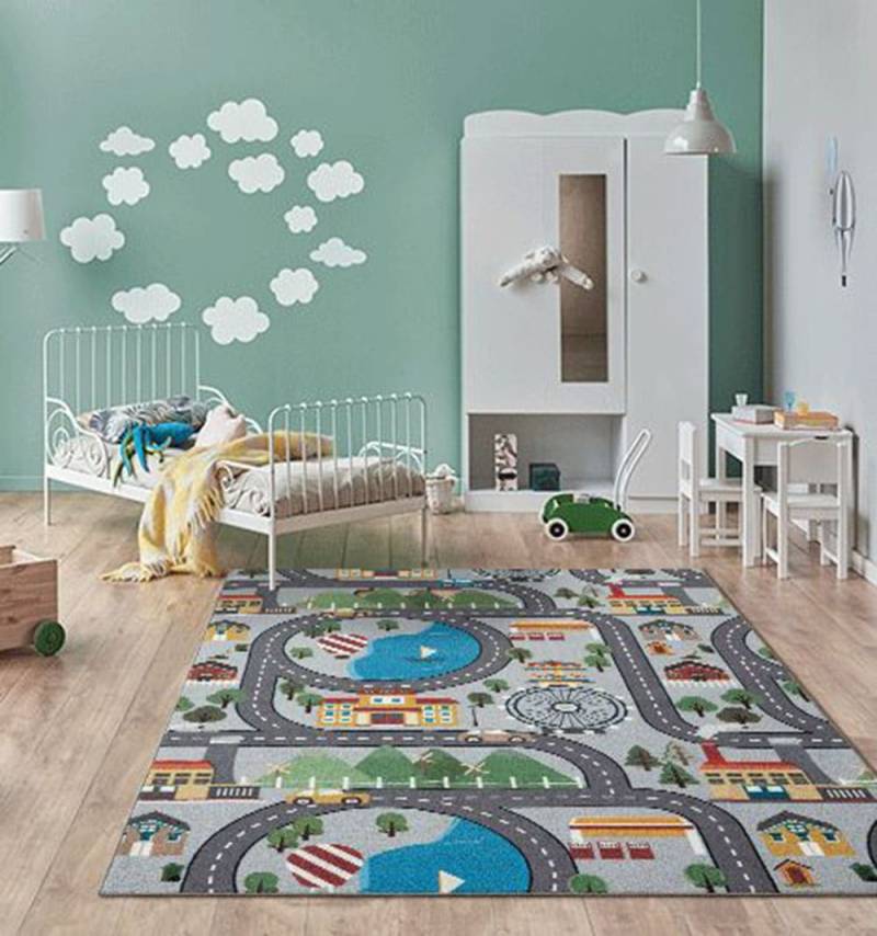 the carpet Teppich "Happy Life" rechteckig 4 mm Höhe Life Kinderzimmer Teppich Spielteppich pflegeleicht von The Carpet