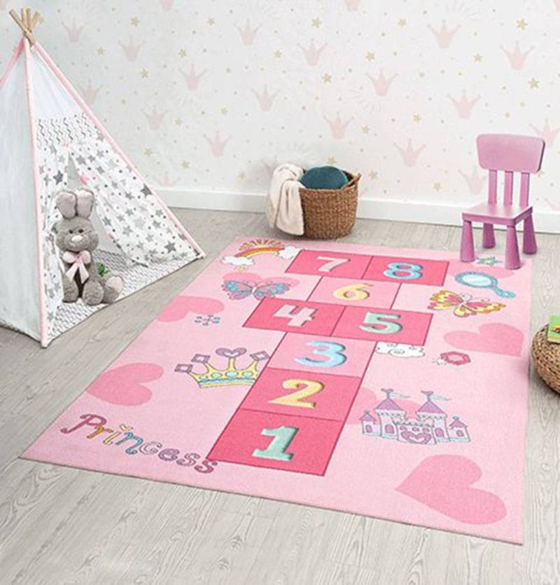 the carpet Teppich "Happy Life" rechteckig 4 mm Höhe Life Kinderzimmer Teppich Spielteppich pflegeleicht von The Carpet