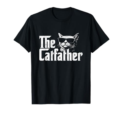 Herren The Catfather Lustiger Katzenvater Vatertag Vintage-Vatertag T-Shirt Herren The Catfather Lustiger Katzenvater Vatertag Vintage-Vatertag T-Shirt von The Catfather Best Cat Daddy Ever Cats Lover Gift