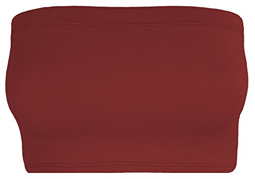 Damen Bandeau-BH, schulterfrei, bauchfreies Top Gr. 38-40, Weinrot - Trendy Designer Celebrity Inspired Damen Bandeau-BH, schulterfrei, bauchfreies Top Gr. 38-40, Weinrot - Trendy Designer Celebrity Inspired von The Celebrity Fashion