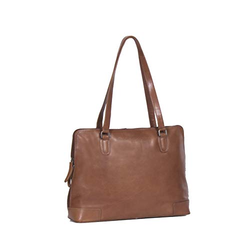 The Chesterfield Brand Flint - Schultertasche 13" Leder 37 cm cognac von The Chesterfield Brand