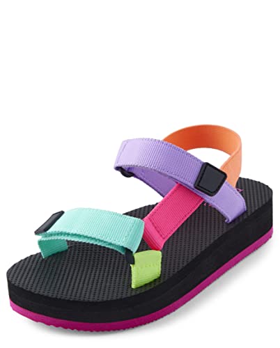 The Children's Place Baby Girls and Toddler Sporty with Adjustable Straps Sandale, Mehrfarbig, 28 EU von The Children's Place