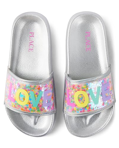 The Children's Place Mädchen Girls Everyday Slip on Slide Sandale, Love von The Children's Place
