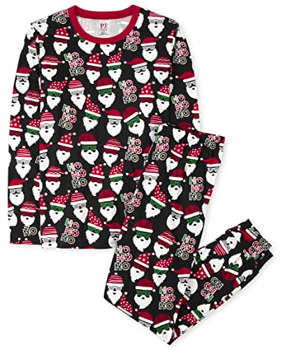The Children's Place Unisex-Baby Familien-Schlafanzug-Set, für Weihnachten und Urlaub, Baumwolle Pyjamaset, Weihnachtsmann Allover, 3 Jahre von The Children's Place