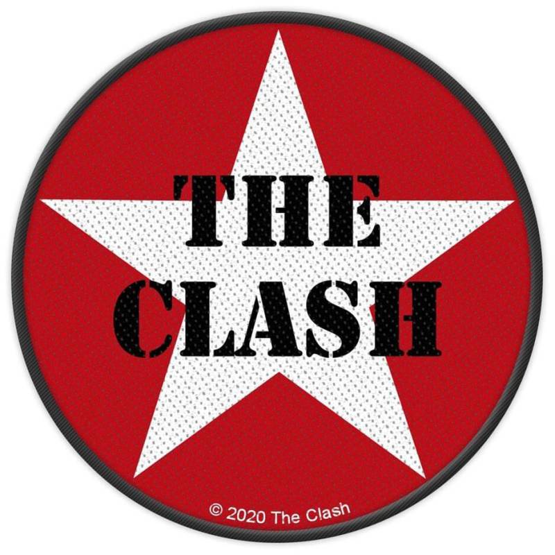The Clash Military Logo Patch rot schwarz weiß von The Clash