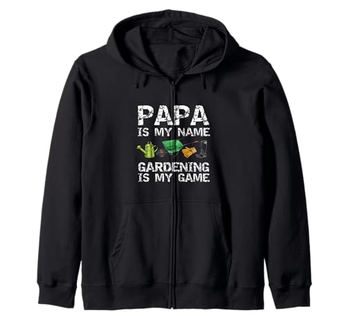 Papa ist Mein Name Gärtnern ist Mein Spiel Gardening Men Gardener Kapuzenjacke von The Cool Gardeners