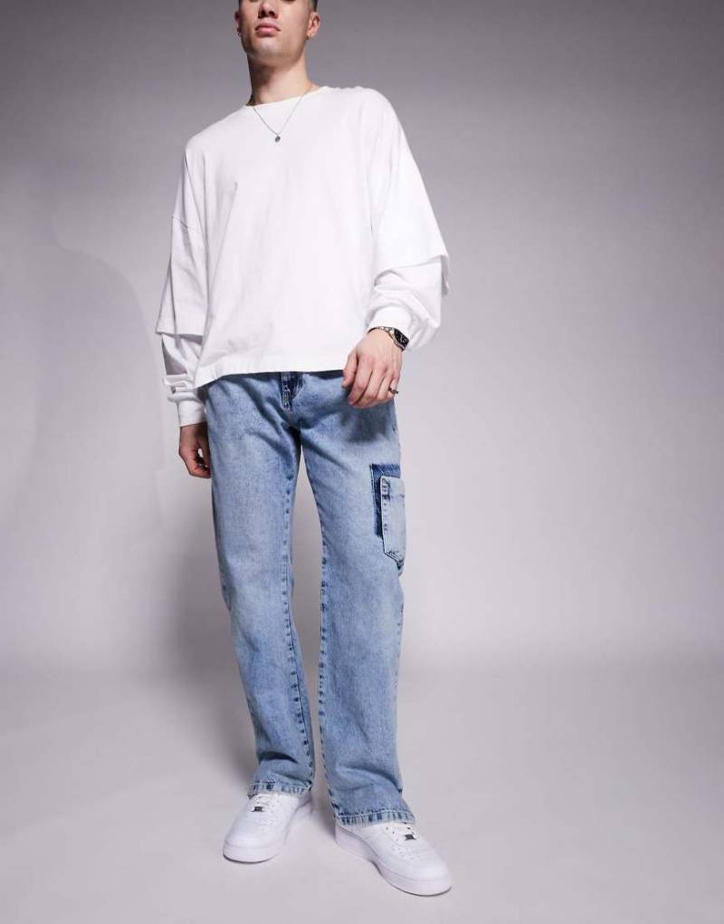 The Couture Club - Jeans in blauer Waschung mit Taschen von The Couture Club