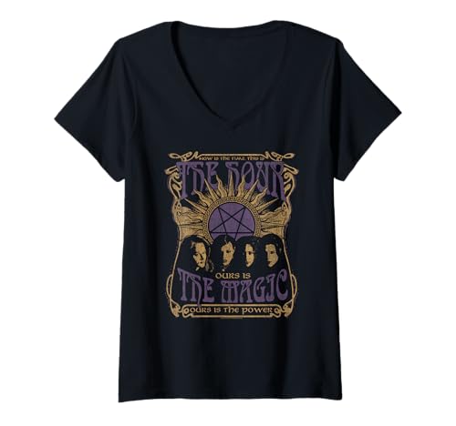 Damen The Craft Now is The Hour Retro Psychedelic Text 90's Movie T-Shirt mit V-Ausschnitt von The Craft