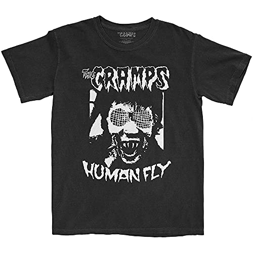 The Cramps T Shirt Human Fly Band Logo Nue offiziell Herren Schwarz XL von The Cramps