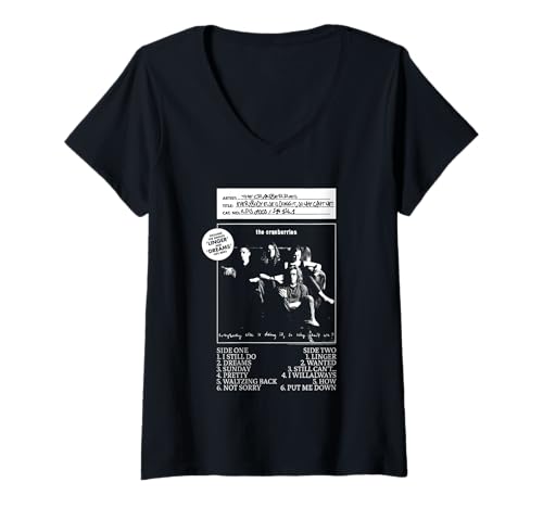 Damen The Cranberries Everybody Else Vinyl T-Shirt mit V-Ausschnitt Damen The Cranberries Everybody Else Vinyl T-Shirt mit V-Ausschnitt von The Cranberries