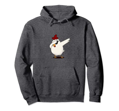 Dab Huhn mit Sonnenbrille Küken Mädchen Kinder Cute Chicken Pullover Hoodie von The Crazy Chicken Family