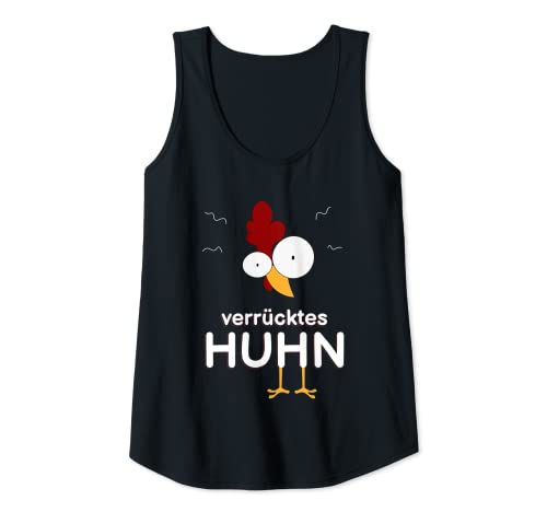 Damen Verrücktes Huhn Lustige Hühner Tshirt Damen Funny Chicken Tank Top von The Crazy Chicken Family