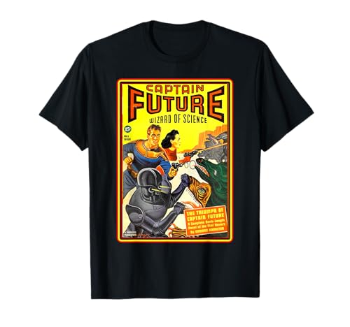The Crazy Hippo Retro Vintage Captain Future Comic Magazin T-Shirt - Unisex Erwachsene und Kinder - Schwarz - Klein - Kurzarm The Crazy Hippo Retro Vintage Captain Future Comic Magazin T-Shirt - Unisex Erwachsene und Kinder - Schwarz - Klein - Kurzarm von The Crazy Hippo