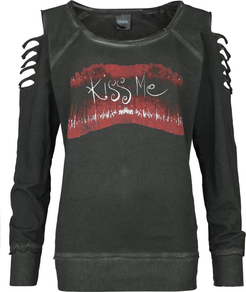 The Cure Sweatshirt - Kiss Me - S bis XXL - für Damen - Größe L - charcoal  - EMP exklusives Merchandise! von The Cure