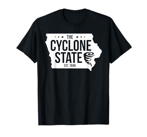 The Cyclone State Iowa Map Proud EST 1846 Herren Damen T-Shirt The Cyclone State Iowa Map Proud EST 1846 Herren Damen T-Shirt von The Cyclone State Iowa Proud EST 1846