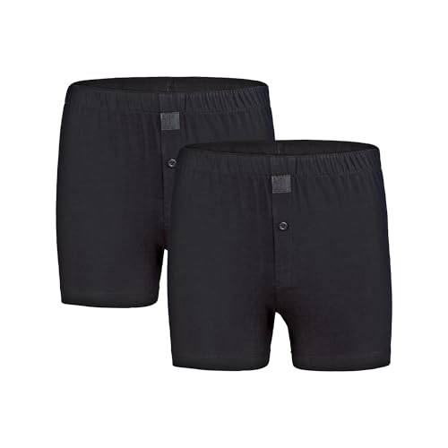 The DON , y SOHO FIT Herren Boxershorts 2er Pack - Bequeme Everyday Herren Boxer - Weiche, atmungsaktive Unterhosen für Männer UK mit stützendem Bund - Multipack Boxer für Männer, Schwarz , L von The DON , y