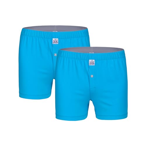The DON , y SOHO FIT Herren Boxershorts Jersey 2er Pack, türkis, XXL von The DON , y