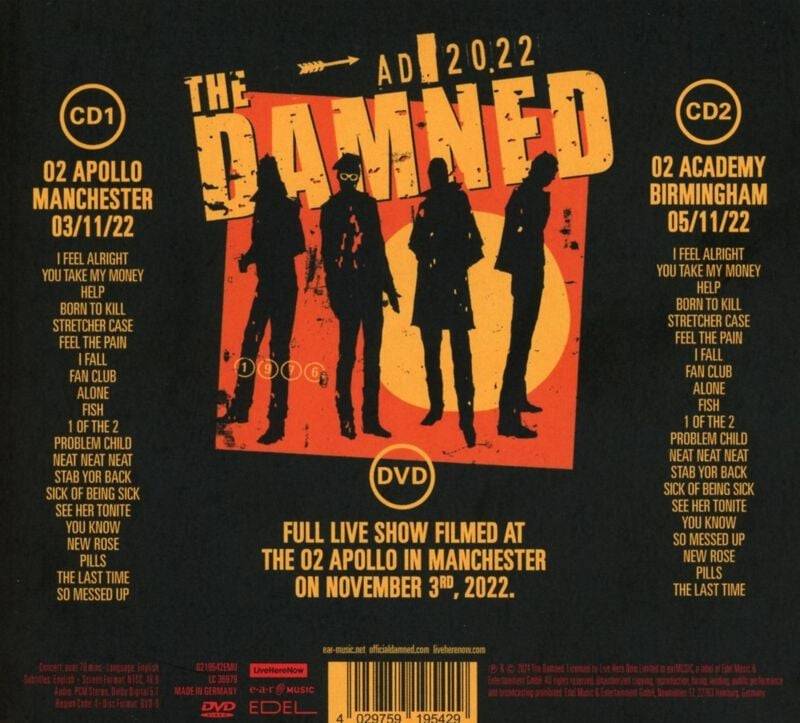 AD 2022 - Live in Manchester von The Damned - 2-CD & DVD (Limited Edition, Standard) von The Damned