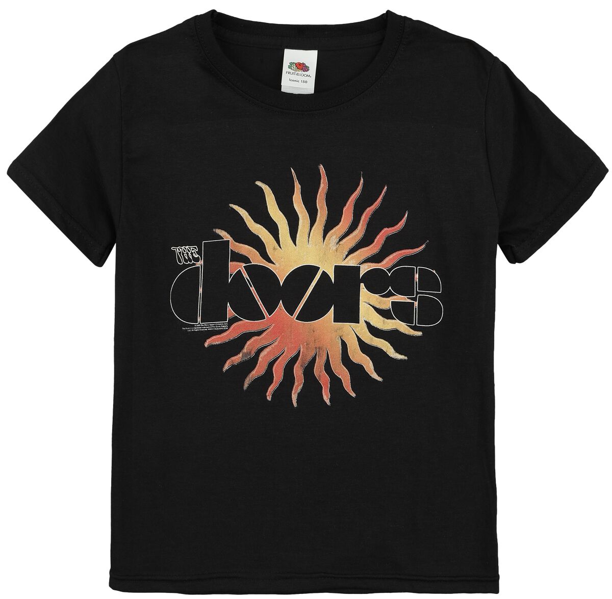 The Doors Kids - Sun T-Shirt schwarz in 128 von The Doors