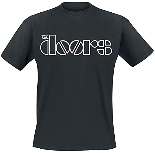 The Doors Logo Männer T-Shirt schwarz L 100% Baumwolle Band-Merch, Bands von The Doors